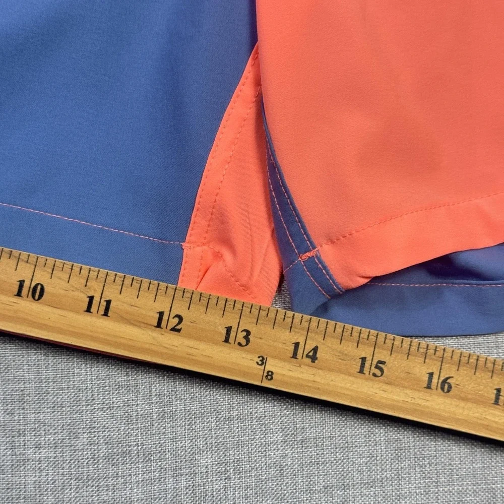 Huk Swim Trunks Shorts Mens 2XL Blue Orange Lined Drawstring Pockets Quick Dry